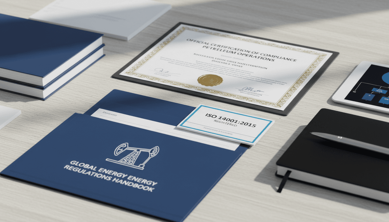 Professional business documentation and compliance materials for petroleum transactions